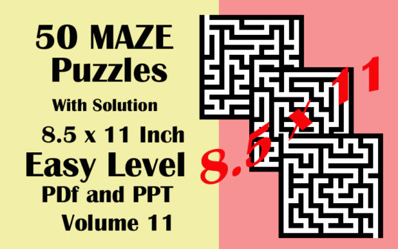 50 Maze Easy Level 8.5x11 PDF PPTX V 11