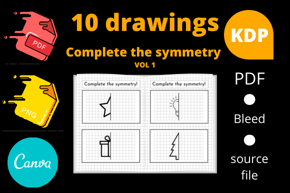 Complete the Symmetry KDP Volume 1: A Creative and Educational Activity for Children