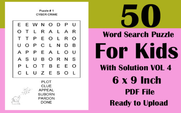 Exploring the Fun and Educational Benefits of 50 Kids Word Search Puzzles: A Perfect KDP Interior for Easy Printing