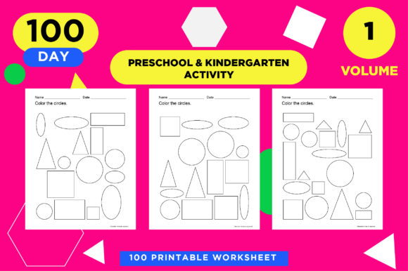KDP Color the Shapes Worksheet: A Fun and Educational Tool for Preschool and Kindergarten