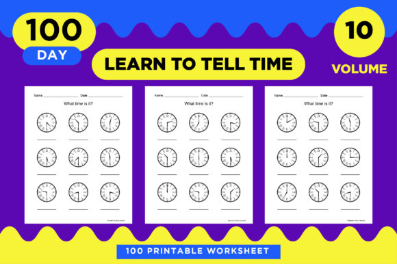 Kindergarten Time Learning Worksheets