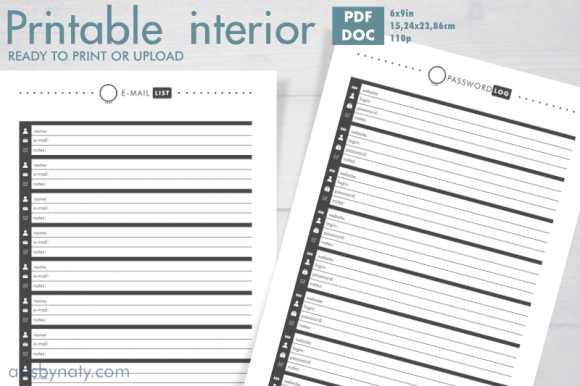 Secure Your Digital Life with a Password Logbook and Email List Keeper